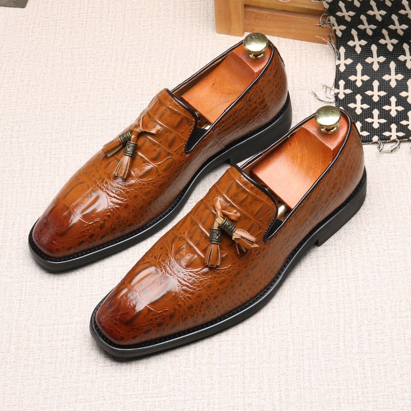 Crocodile Leather Loafers (Brown US 6 / EU 38) - | Zavonix