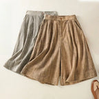 Coastline Breeze — Lightweight Linen Tie - Dye Shorts with High Waist (Light Gray XS) - | Zavonix