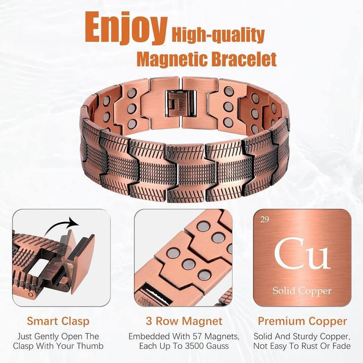 Cobra Magnetic Bracelet | 99.99% Pure Copper, Magnetic Therapy for Wellness