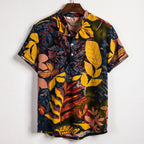 "Coconut Canopy" Check Shirt (Red S) - Tropical shirt | Zavonix