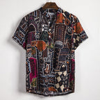 "Coconut Canopy" Check Shirt (Red S) - Tropical shirt | Zavonix