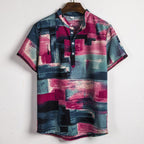 "Coconut Canopy" Check Shirt (Red S) - Tropical shirt | Zavonix