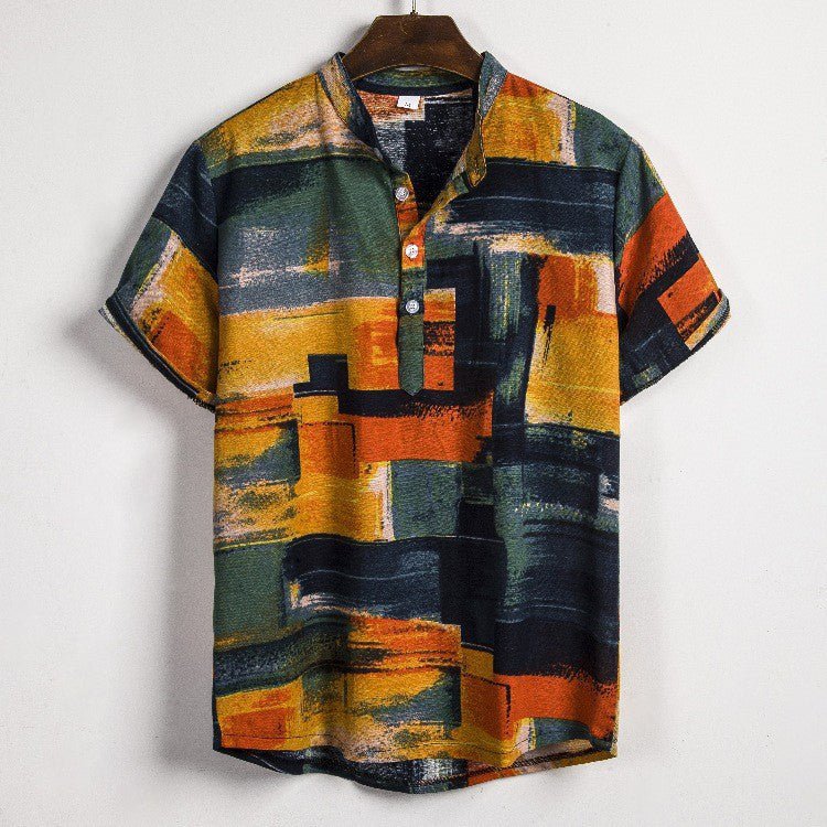 "Coconut Canopy" Check Shirt (Yellow S) - Tropical shirt | Zavonix