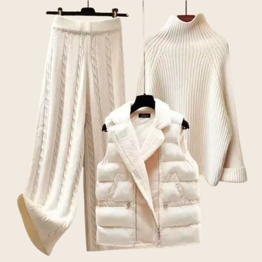 Comfina — Soft 100% Cotton Knitted Set with Relaxed Fit - Zavonix