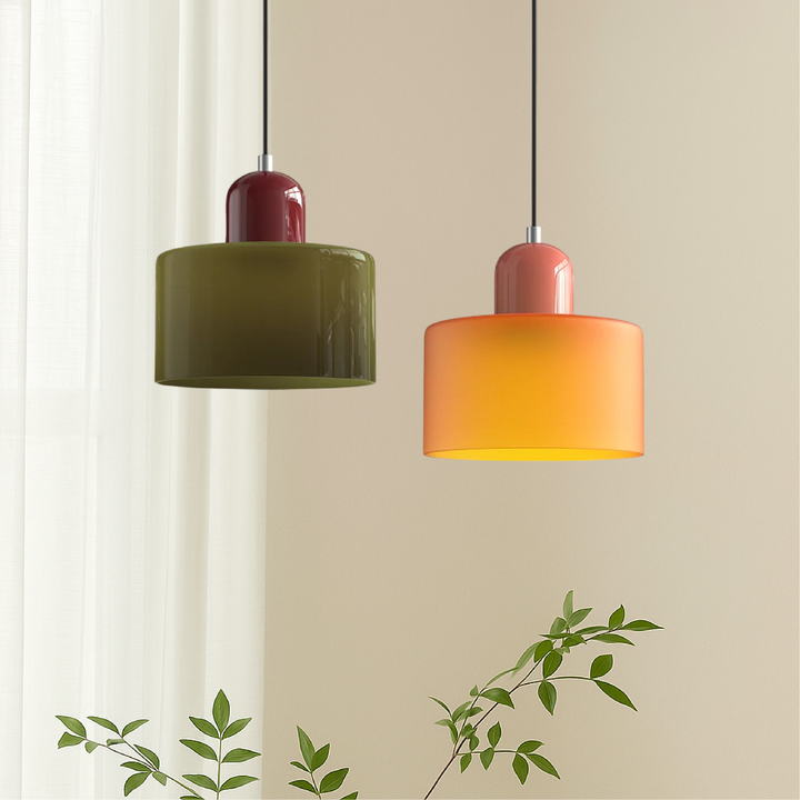 Compact Geometric Glass Pendant Light Product Image 01