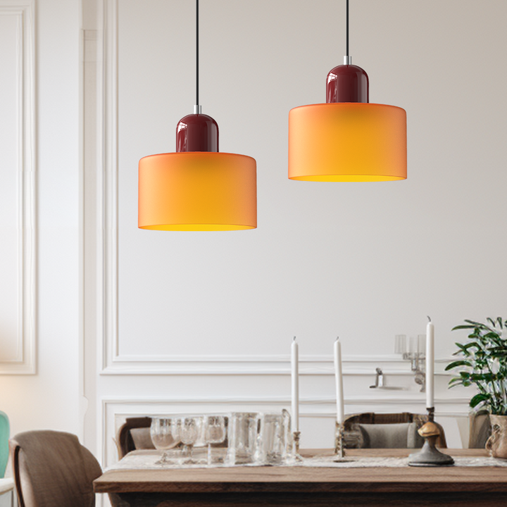 Compact Geometric Glass Pendant Light Product Image 02