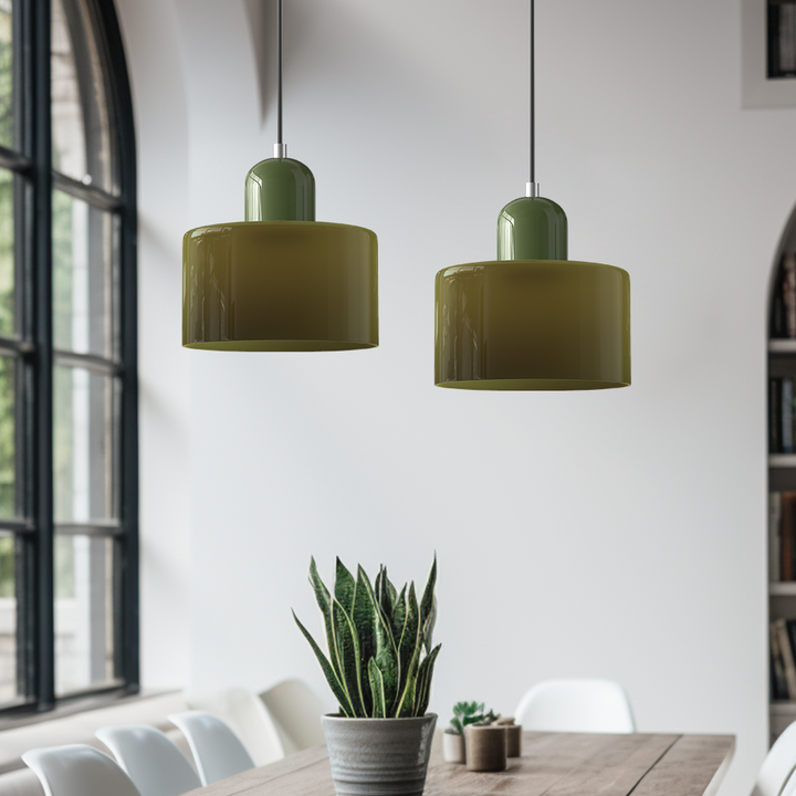 Compact Geometric Glass Pendant Light Product Image 03