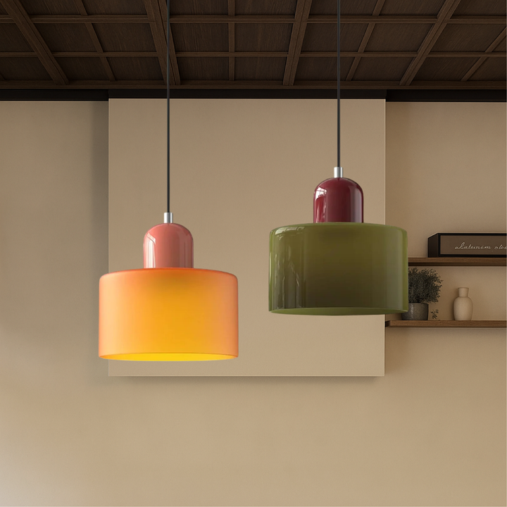 Compact Geometric Glass Pendant Light Product Image 05
