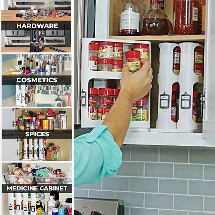Compact Swivel Kitchen Storage Rack Product Image 03