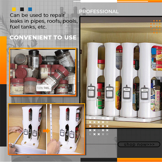 Compact Swivel Kitchen Storage Rack Product Image 04