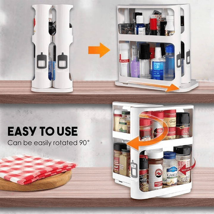 Compact Swivel Kitchen Storage Rack Product Image 06