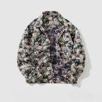 "Constar" Embroidered Denim Jacket (Gray S) - Denim jacket | Zavonix