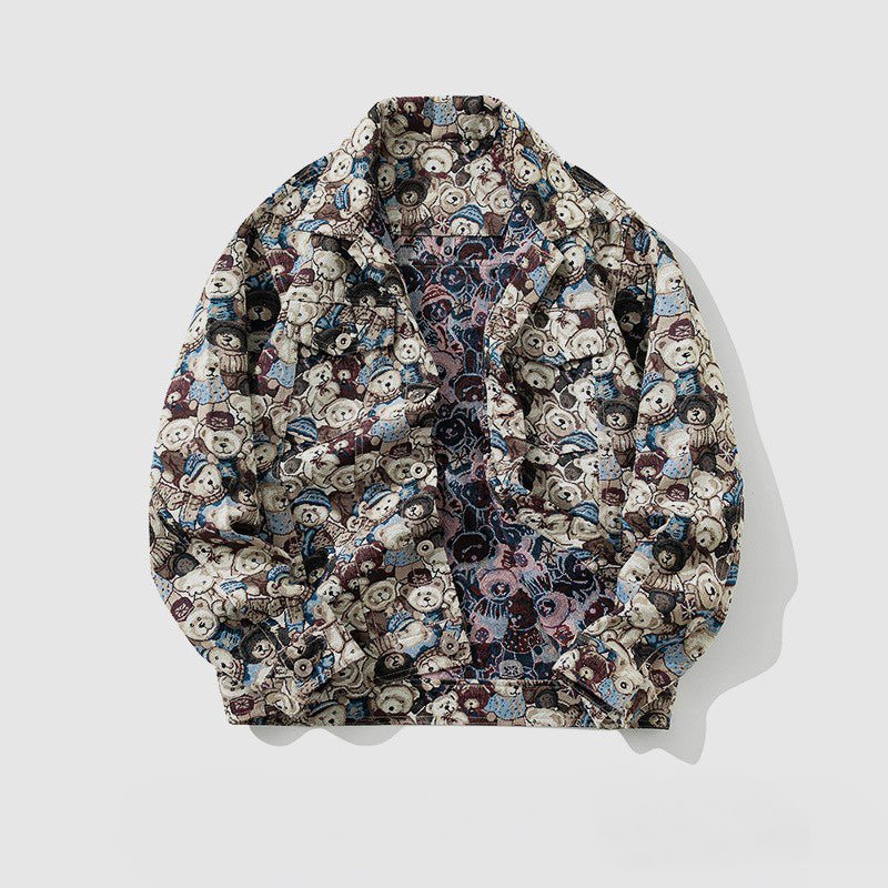 "Constar" Embroidered Denim Jacket (Gray S) - Denim jacket | Zavonix