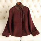 CORA™ MERINO WOOL JACKET (Dark Red XS) - | Zavonix