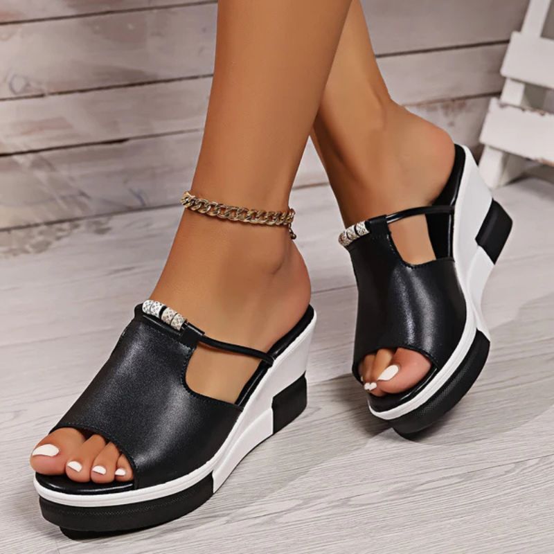 ComfortPlus Orthopedic Platform Sandals (White US 5.5 / EU 35.5) - | Zavonix