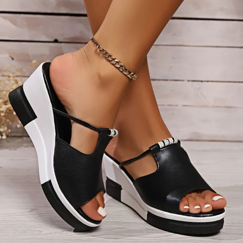 ComfortPlus Orthopedic Platform Sandals (White US 5.5 / EU 35.5) - | Zavonix