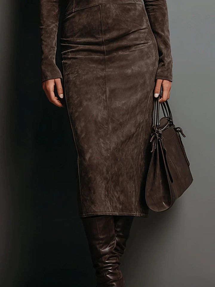 Coralie Suede-Look Midi Dress product image 5