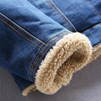 Corbin Jacket — Durable Denim Sherpa - Lined Jacket for Warmth (Blue S) - | Zavonix