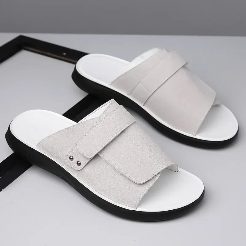 Corvella Leather Sandals (Black US 6 / EU 38) - | Zavonix