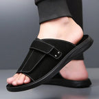 Corvella Leather Sandals (Black US 6 / EU 38) - | Zavonix