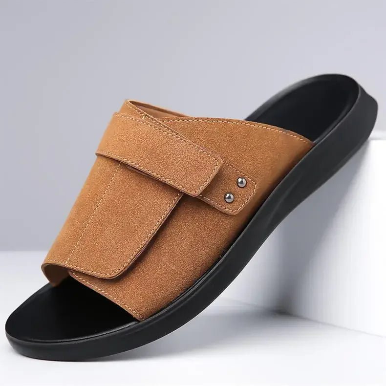 Corvella Leather Sandals (Brown US 6 / EU 38) - | Zavonix
