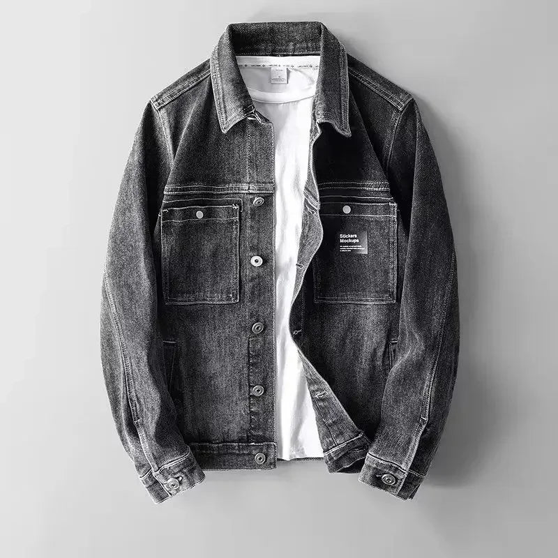 Corven Denim Jacket — Classic Urban Denim with Natural Fading (Black XS) - | Zavonix