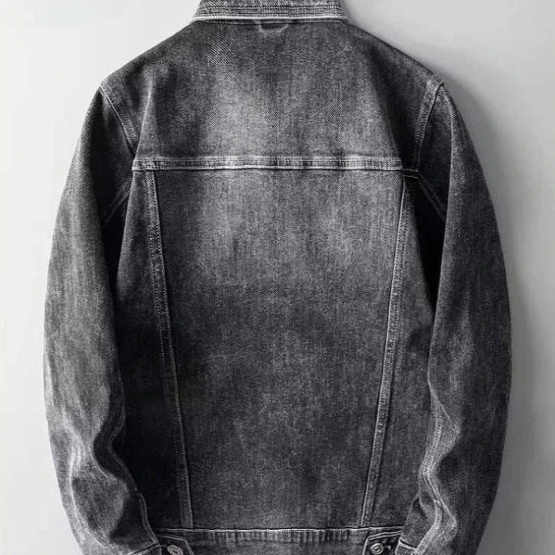Corven Denim Jacket — Classic Urban Denim with Natural Fading (Black XS) - | Zavonix