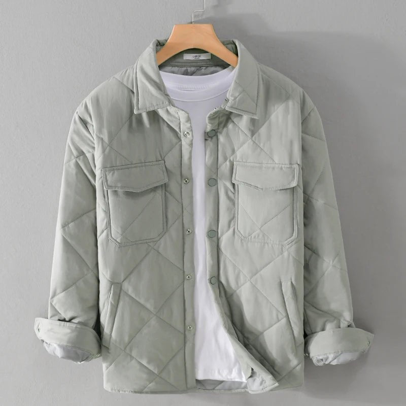 Corven — Quilted Lightweight Insulated Jacket for Cold Weather (Light Green S) - | Zavonix