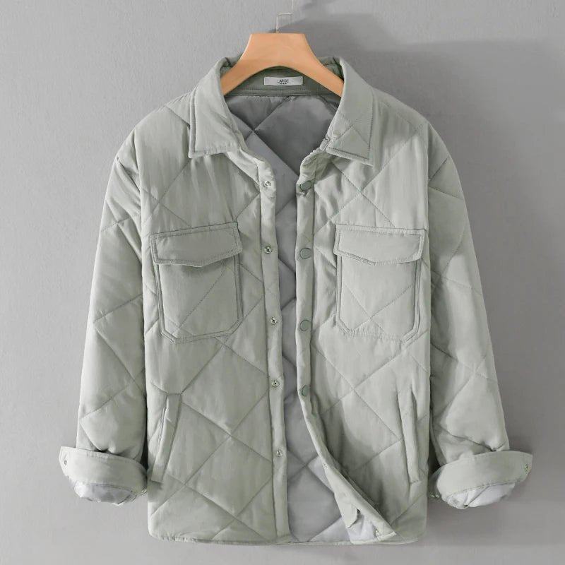 Corven — Quilted Lightweight Insulated Jacket for Cold Weather (Light Green S) - | Zavonix