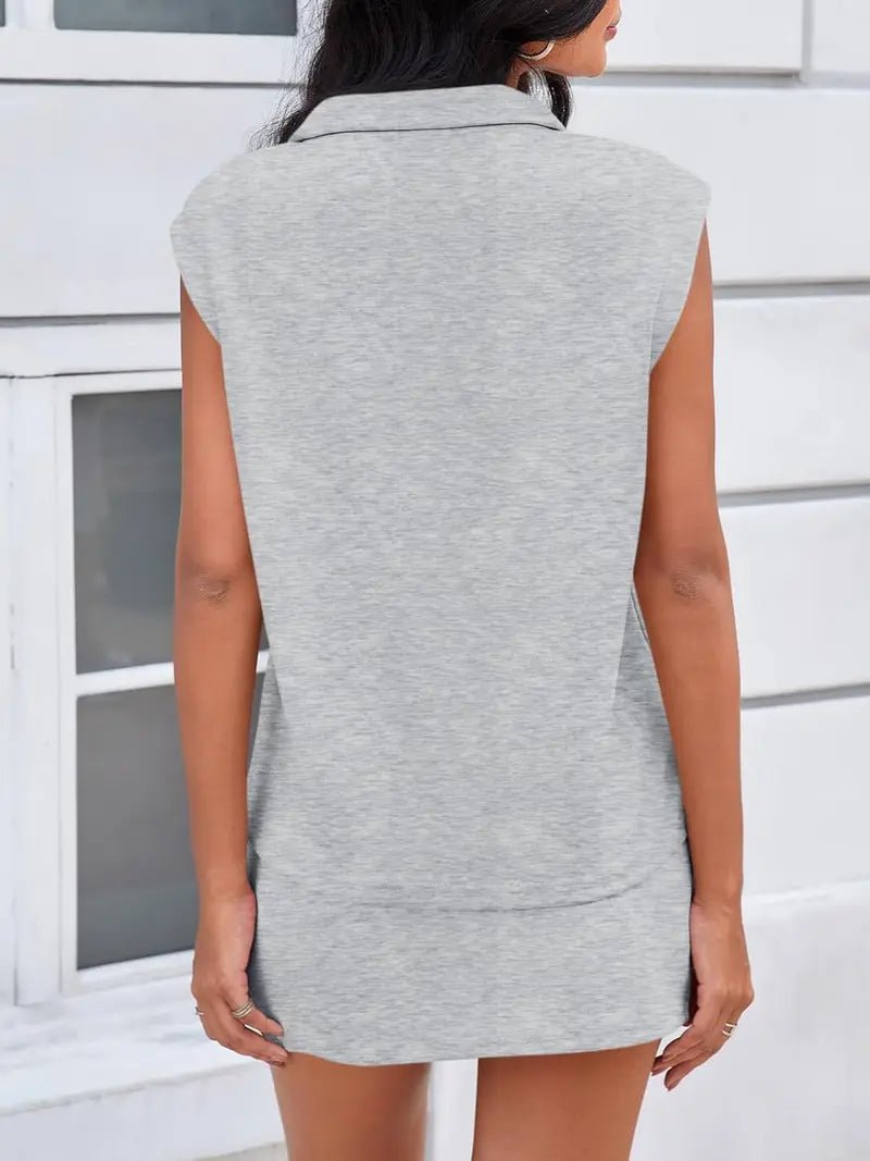 Courtside Sleeveless Half Zip Skort Set Product Image 03