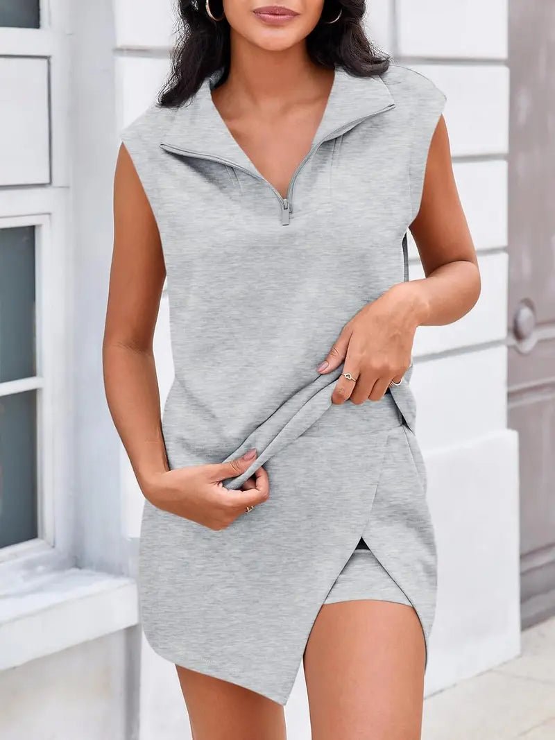 Courtside Sleeveless Half Zip Skort Set Product Image 04