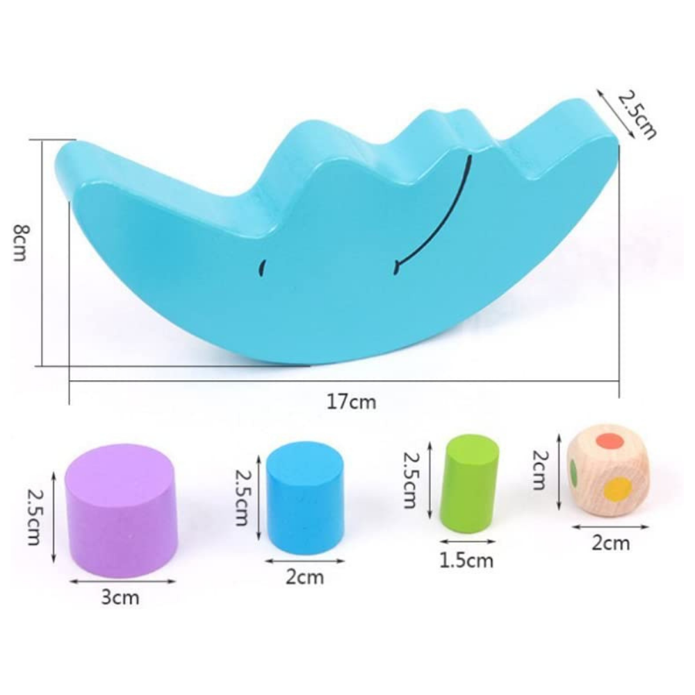 Measurement diagram of the crescent base, three wooden cylinder sizes, and color-dot die