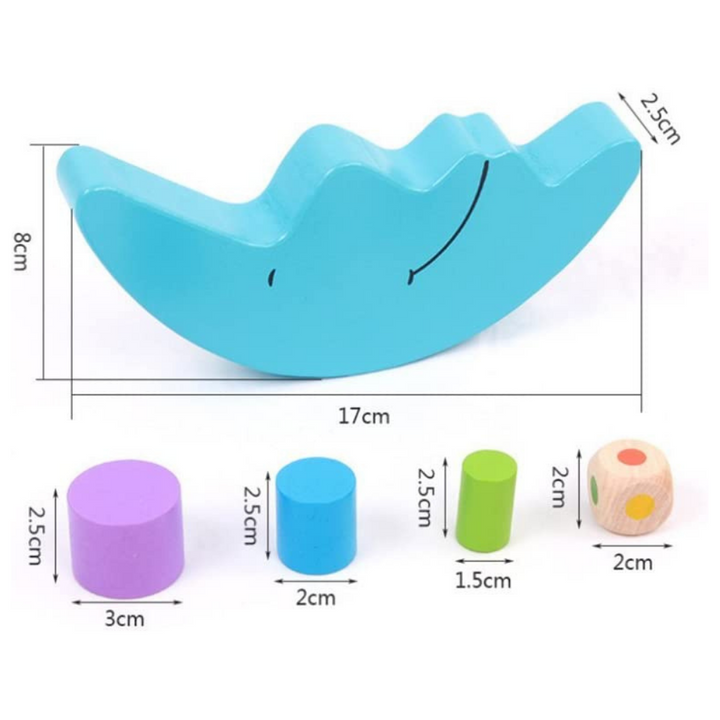 Measurement diagram of the crescent base, three wooden cylinder sizes, and color-dot die