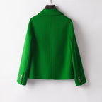 Cropped Cashmere Blazer™ — Slip Into Unshakable Confidence and Luxurious Power (Brown XS) - | Zavonix