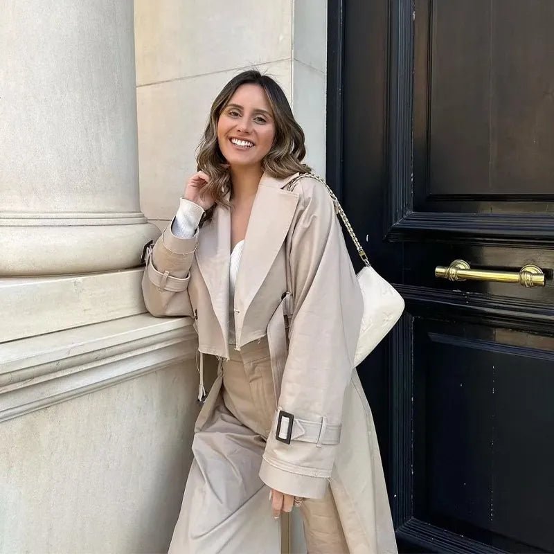 Cropped Trench Jacket (S ) - Jacket | Zavonix