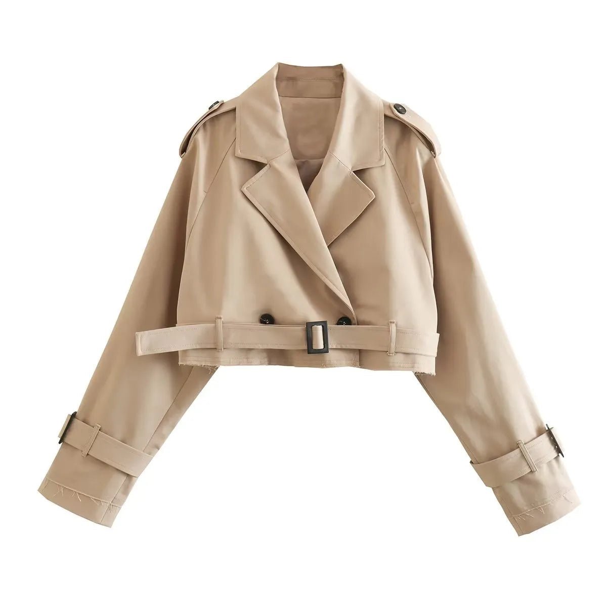 Cropped Trench Jacket (S ) - Jacket | Zavonix