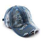 Crosley — Rustic Vintage Washed Denim Hat with Adjustable Fit (Light Blue Adjustable) - | Zavonix