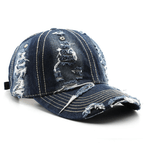 Crosley — Rustic Vintage Washed Denim Hat with Adjustable Fit (Navy Blue Adjustable) - | Zavonix