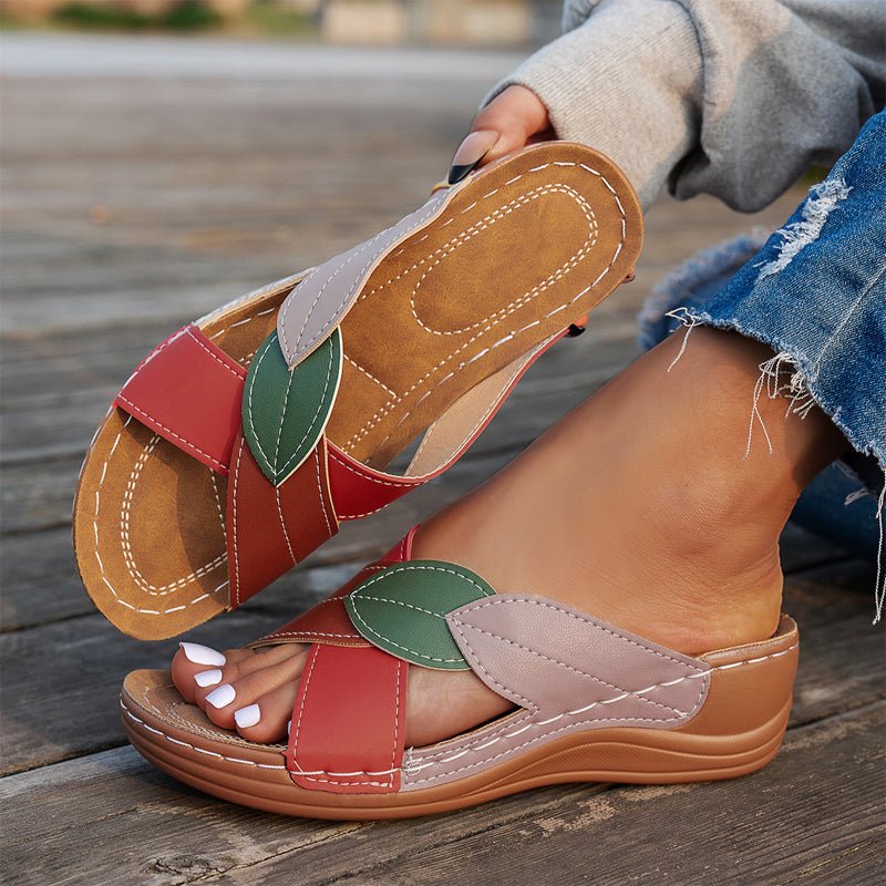 Crossleaf Sandals "Lina Botanica" (Black 5) - Women sandals | Zavonix