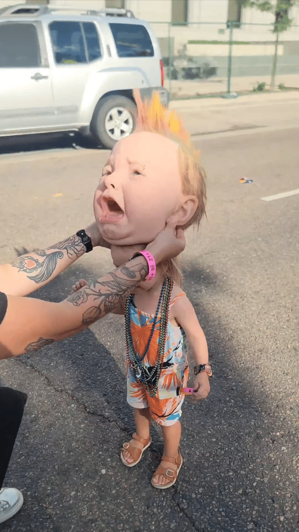 Crying Punk Baby Funny Natural Rubber Head Masks (Buy 1 ) - Halloween | Zavonix