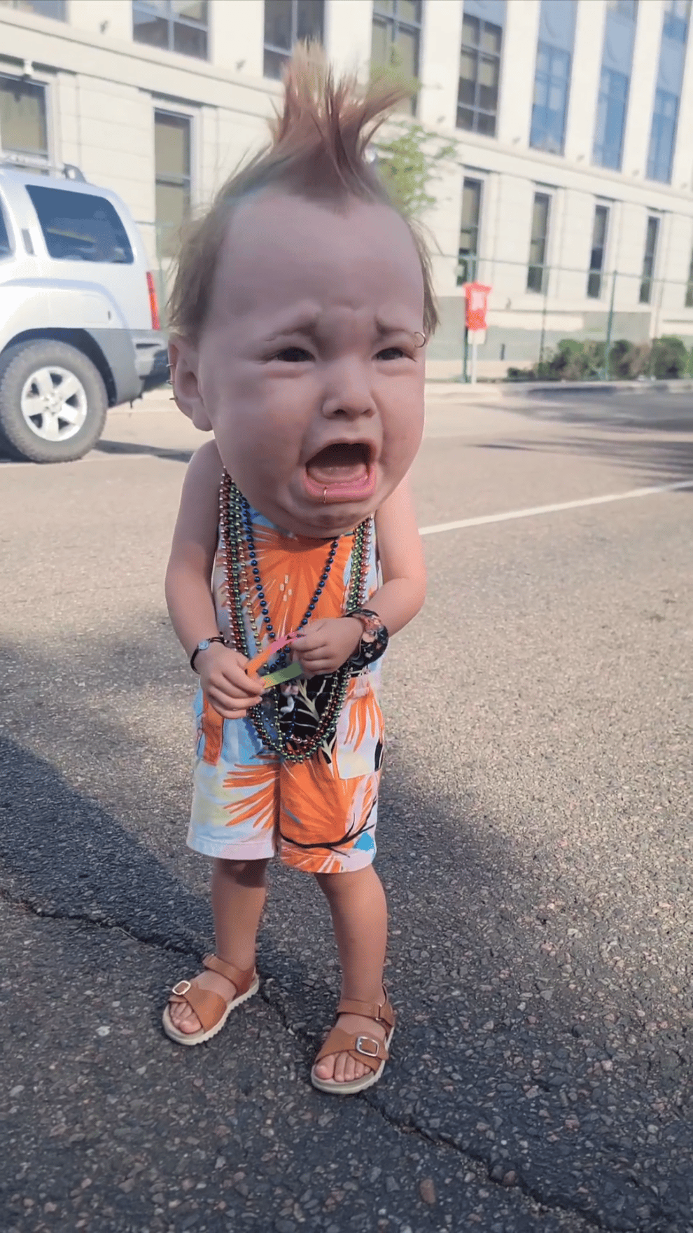 Crying Punk Baby Funny Natural Rubber Head Masks (Buy 1 ) - Halloween | Zavonix