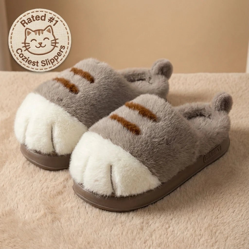 Cuddle Cat Paw Slippers | Ultra-Plush, Cute Design for Women