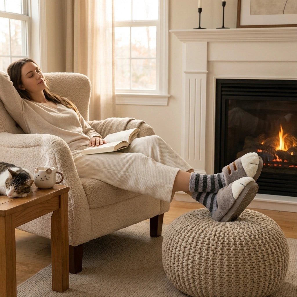 Cuddle Cat Paw Slippers | Ultra-Plush, Cute Design for Women