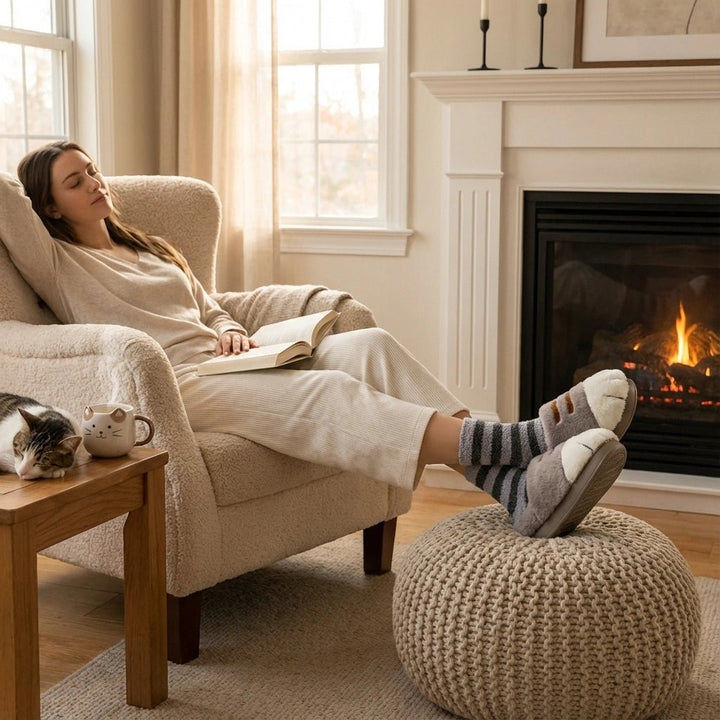 Cuddle Cat Paw Slippers | Ultra-Plush, Cute Design for Women