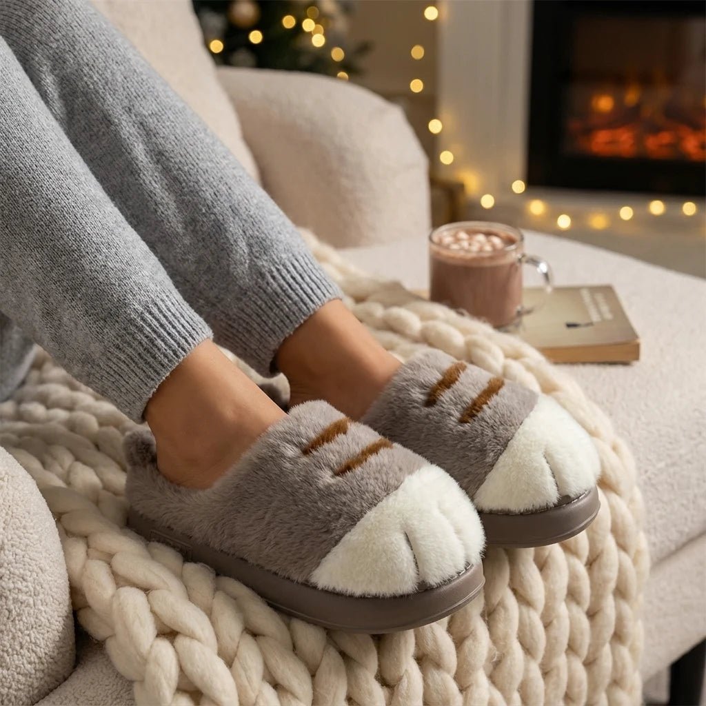 Cuddle Cat Paw Slippers | Ultra-Plush, Cute Design for Women