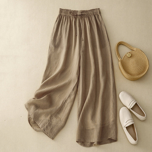 Linora — Lightweight Linen Blend Pants with Relaxed Fit