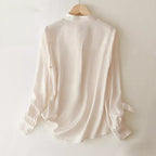 DAMASK BROCADE BLOUSE (Cream XS) - | Zavonix
