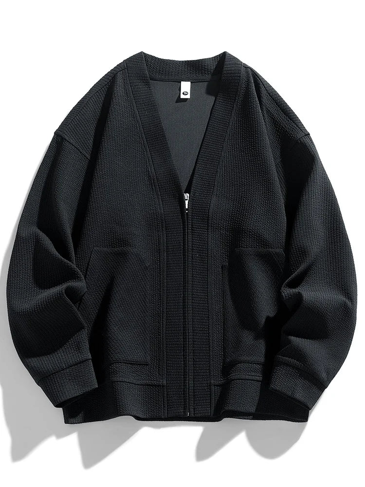 "Damiani" Zip - Up Sweater (Black XXS) - | Zavonix