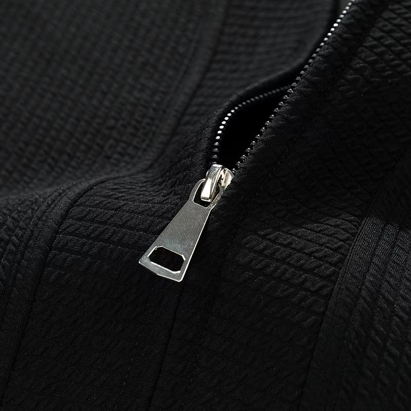 "Damiani" Zip - Up Sweater (Black XXS) - | Zavonix