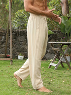 Danilo Linen Trousers (Beige XS) - | Zavonix